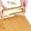 Bamboo Cheese Board Set Charcuterie Board and Serving Meat Platter with 4 Stainless Steel Cheese Knives