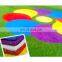 High quality colored artificial grass carpet for kindergarten rainbow runway