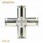 PZA pneumatic four 4 way union equal copper cross air brass connect pipe fittings