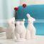 Modern Decorative Handmade Art Porcelain Home Decor Matte White Creative Body Shape Pot Flower Small Ceramic Vase Nordic