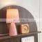 Nordic Desk Lamps Lamparas Luces Vintage Gilr Lamp Milkshake Glass Base Pleated Small Night Light Bedside Lamps