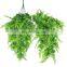 Amazon Hot Sold Artificial Hanging Plastic Boston Ferns Vines Ivy Greenery Plants For Wall Indoor Baskets Wedding Garland Decor