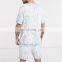 summer tracksuits for men kids baby two piece set custom logo cotton velour polyester men fitted tracksuit