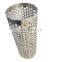 Custom size stainless steel perforated tube for material sieving