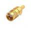 SMB connectors male plug jack solder smb connector right angle 4 Holes Flange Panel Mount Edge Receptacle Adapter Convertor gold