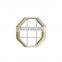 Aluminum Hexagon Frame Handle Lock Tempered Glass Double Hung Window