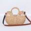 water hyacinth handbag, Handmade Straw Bag Top Zipper 100% woven from hyacinth straws Wholesale