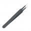 Stainless steel precision esd anti-static tweezers pointed straight head customizable tool bird's nest clip eyelash grafting tweezers ESD-14