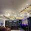 Villa Wedding Hall Hotel Custom Glory Glass Chandelier Banquet Hall Creative Art Glass Hanging Pendant Light Chandelier