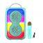 Macaron Color Dual 3 Inch RGB Lights Wireless Karaoke Player Support Multiple Playback Modes Portable Speaker