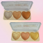 Factory Customization 3 Color Heart Shape Makeup Marker Highlighter Cute Baked Glow Glitter Pelette Makeup Highlighter Powder