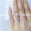 Adjustable Rose Gold Leaf shaped engagement Ring