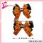 Korean design spider grosgrain ribbon bow halloween hair clips for girls (XH12-1826)