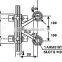 B type curtain wall glass fitting spider