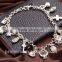 Wholesale High Quality Silver Plated bracelets for women 13 pendants charm jewelry