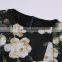 designed half sleeve midi length one piece floral printed silk dress
