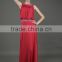 BiBiQ Fashion OEM Maxi Red Beaded Satin Western Gowns Party Dresses