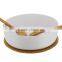 Hot sell BPA Free top quality salad mixing bowl food grade PP bowl with bamboo lid spoon and fork