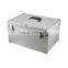 Aluminium Flight Case Silver DJ Tool Box 450x310x240mm Internal Divider