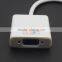 White Active Mini Displayport DP to VGA RGB Female adapter cable support ATI eyefinity