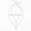 Cute pink moon pendant pearl jewelry latest design girls top necklace