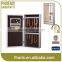 Traditional wall mirrored jewelry organizer, silver wall cabinet for jewelry display