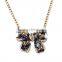 Top Fashion Butterfly Beaded Necklace Flower Crystal Necklace