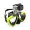 Silicone Diving Glass Mask with Detachable Screw Mount Diving Mask for Sports Camera Go Pro Hero3/3+/4