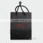 Black card paper handbag packaging paper bag with custom size for autummn & winter garments