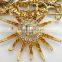 18K gold plated abstract statement necklace stars and sun statement necklace