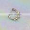 nose ring piercing body jewelry fashion septum piercing rings with charming zircons