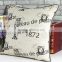 hot style mediterranean style English printing Eiffel Towe cushion cover Cloth art household cotton and linen hold pillow