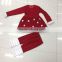 Stylish 2015 winter clothes red dress comfortable child garment boutique girl clothing oem christmas outfit