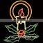 2d Christmas Candles Led Rope Motif Light with Two Angel Babies