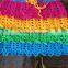 Hand knitted crochet baby colorful one piece dress