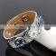 Snap Button Jewelry Leather Bracelet Wide Leather Bracelet Jewelry