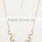 Juyuan Fashion 18K Gold Plated Pendant&Earring Semi-gloss Set