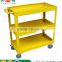 TJG 3 Tiers Platform Tool Cart Parts Trolley Mobile Trolley Widely Used In Automotive Repair Garage Machining Electronics