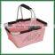Folding cloth carry collapsible market tote shopping basket