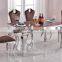 Factory High Quality 201 Stainless Steel Furniture Modern Dining Room Table Set