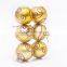 Beautiful Gold painted patterns christmas plastic ball