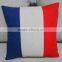 Square plain sofa pillows france flag design printed 20*20 pillow covers