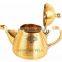 IndianArtVilla Brass Cone Lining Tea Pot Kettle 500 ML - Serving Tea Coffee Tableware Decorative Home Hotel Restaurant Gift item