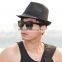Unisex Fedora Trilby Hat Cap Straw Panama Style Packable Travel Sun Hat