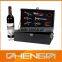 Best Sell factory custom made luxury black leather wine box with accessories (ZDS-F357)