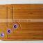 Display Groove Serving Water Juice Bamboo Wooden Cutting Board Set with Round Color Silicone Circle