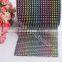 Wholesale 24rows Imitation Diamond Mesh Rhinestone Ribbon multi colors wrap rolls banding