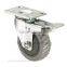 Ball Bearing Medium Duty Rotate Grey PU Caster Wheel