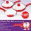 5 Pcs Ceramic Coated Frypan Set Red Non Stick Induction Cooking Contemporary