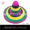 2016 Fashionable sombrero hat and colorful 100% bamboo mexican hat adult party promotional sombrero mexican hat